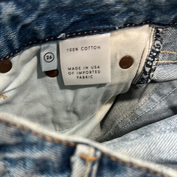 GRLFRND Blue Denim Skirt with Pearl Embellishments Size 26 - Picture 8 of 8